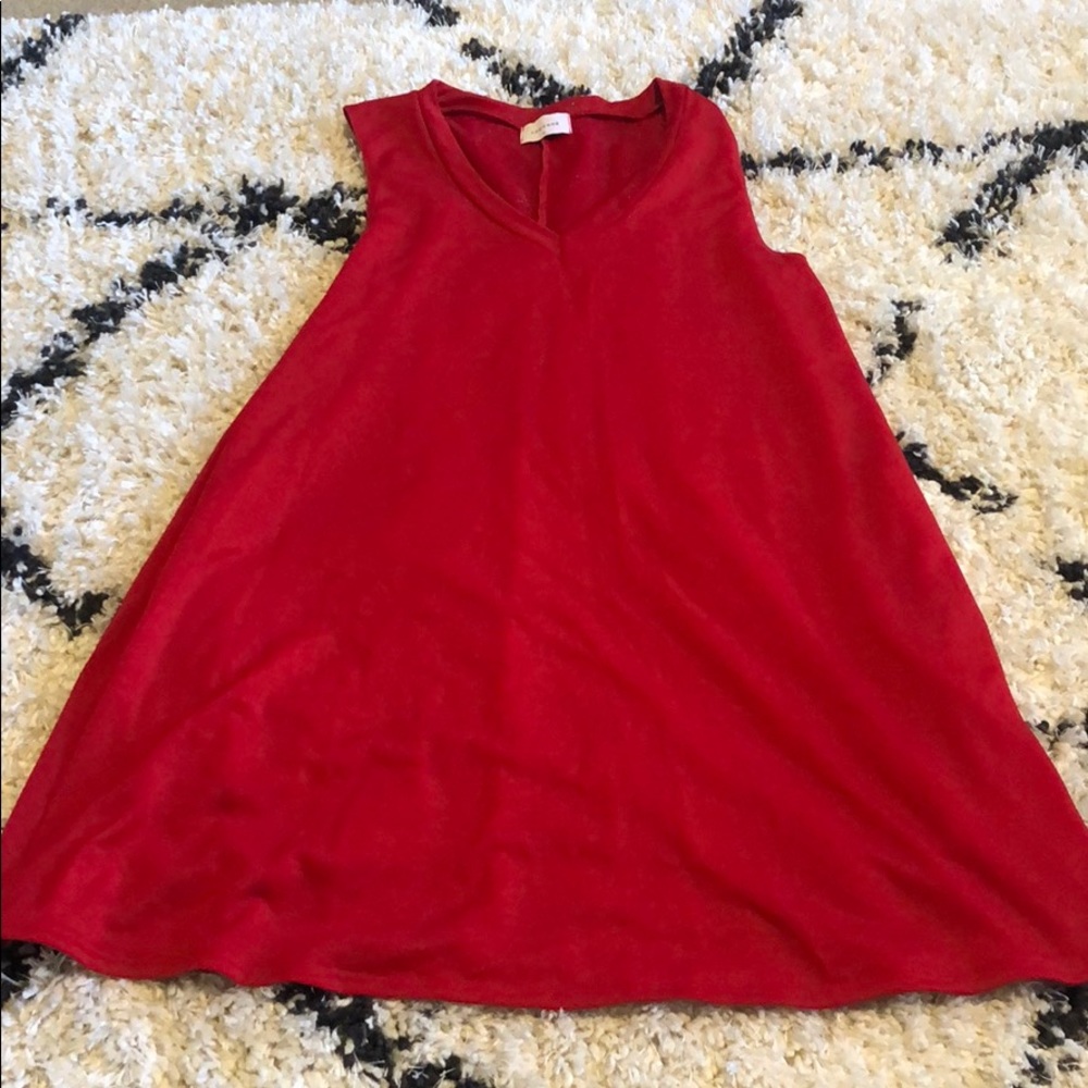 Swingy red dress boutique dress